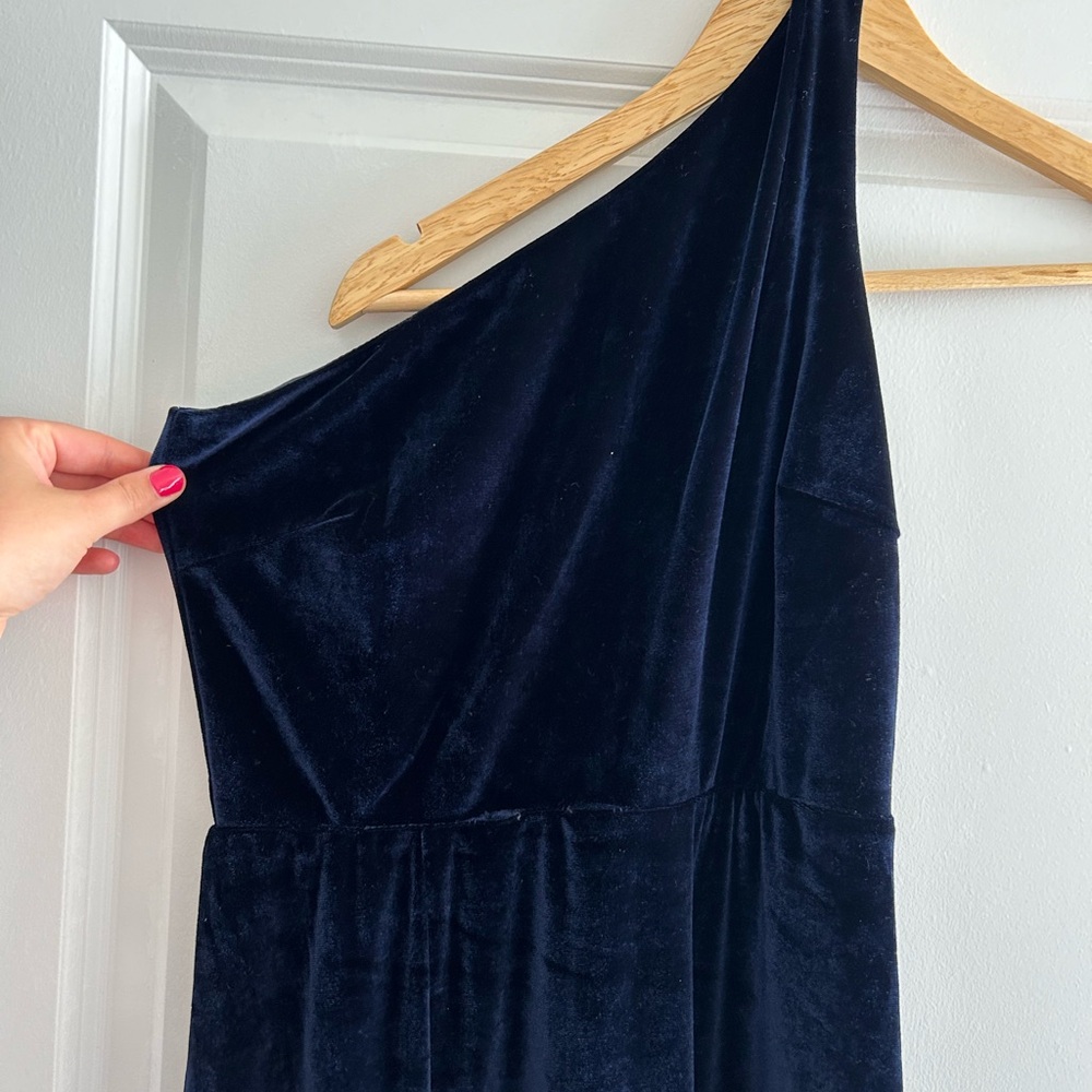 Baltic Born One-Shoulder Velvet Dress